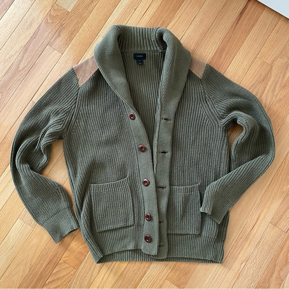 J. Crew Olive Green Cardigan Sweater